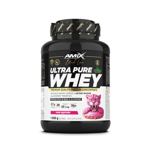 Amix™ Black Ultra Pure Whey Protein 1000 GR - Pantera rosa