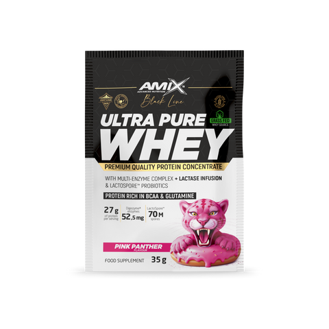 Amix™ Black Ultra Pure Whey Protein 35 GR - Pantera rosa