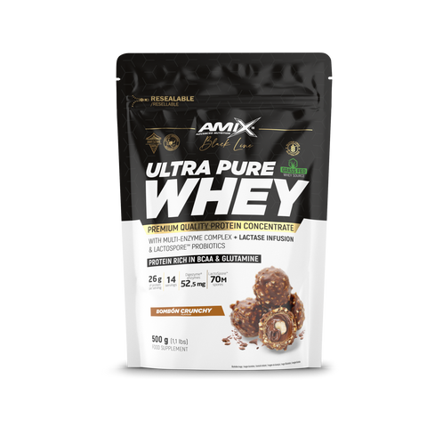 Amix™ Black Ultra Pure Whey Protein 500 GR - Bombón crujiente