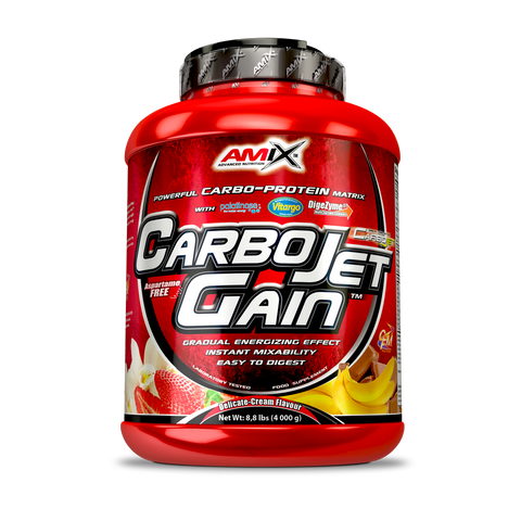 Carbohidratos Carbojet Gain – Amix™ & CARBOJET GAIN 4 KG Chocolate & CARBOJET GAIN 4 KG Fresa
