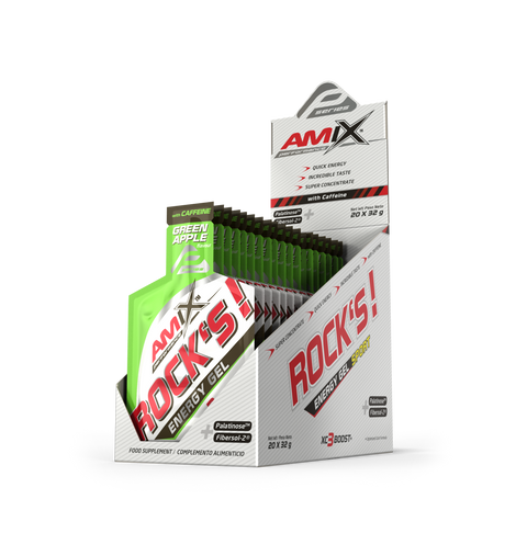 ROCK'S GEL CON CAFEINA Manzana verde 20*32 gr