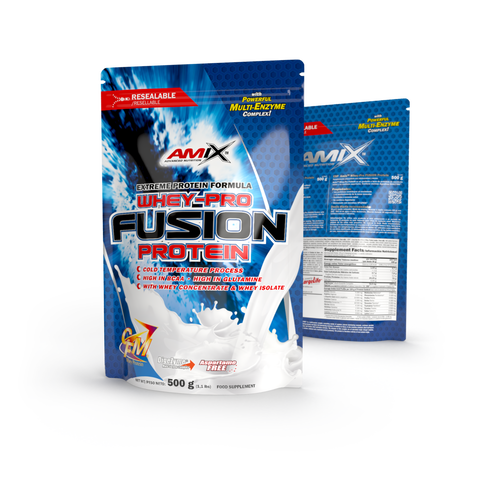 Proteína Whey Pro Fusion Protein – Amix™ (4) & WHEY-PRO FUSION PROTEIN SACO 500 G Chocolate