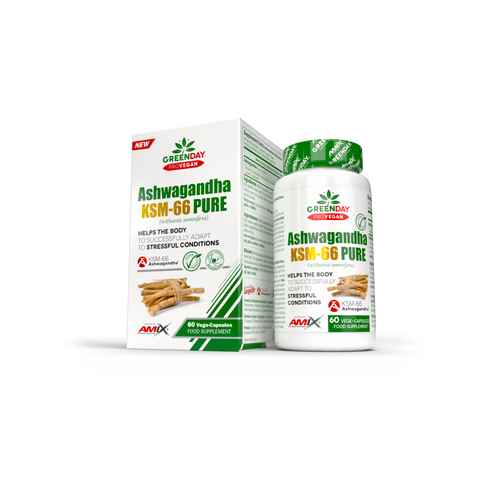 Ashwagandha ProVegan KSM-66 Pure 60 Vcaps - Greenday®