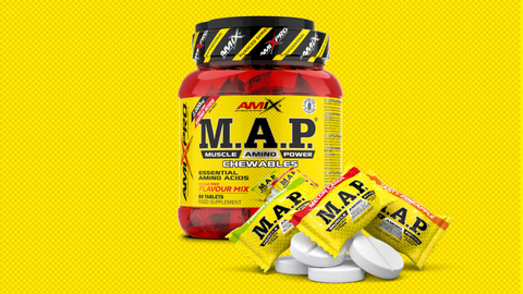 Nuevo M.A.P. masticable de AMIX: Aminoácidos masticables para tu recuperación muscular