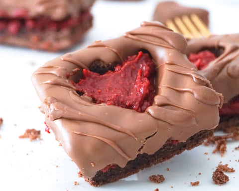 corazones de brownie