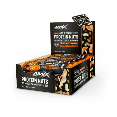 PROTEIN NUTS BAR 25*40 GR Almendra-Calabaza