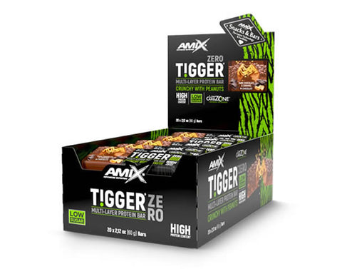 TIGGER ZERO PROTEIN BAR 20*60GR Chocolate-Caramelo