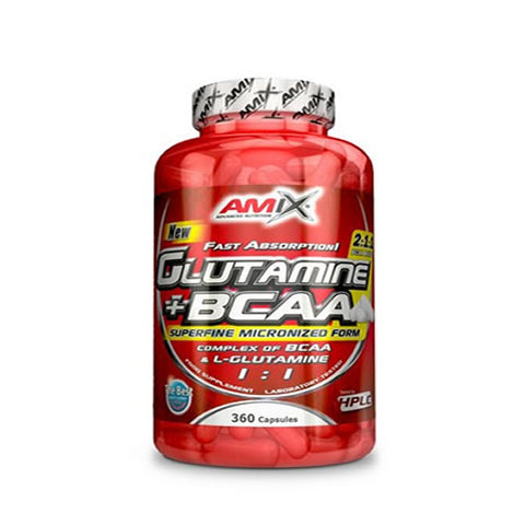 Aminoácidos Glutamina + BCAA 360 caps – Amix™