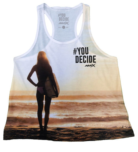 Camiseta mujer “Sunset” – Amix™ & CAMISETA MUJER SUNSET YOU DECIDE TALLA XS