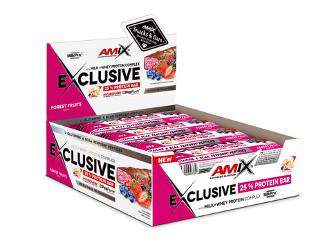 EXCLUSIVE PROTEIN BAR 12*85 GR Frutas del bosque