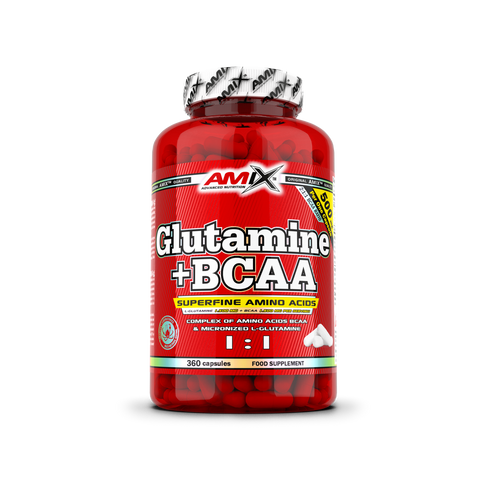 Aminoácidos Glutamina + BCAA 360 caps – Amix™ (1)