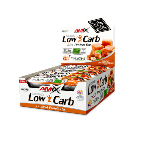 LOW-CARB 33%PROTEIN BAR 15*60 GR Avellana-caramelo