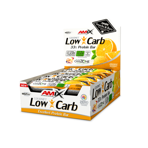 LOW-CARB 33%PROTEIN BAR 15*60GR Naranja