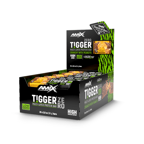 TIGGER ZERO PROTEIN BAR 20*60 GR Vainilla-Caramelo