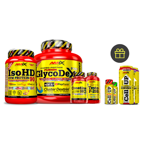 PACK VOLUMEN - ISO HD 1,8kg + Creatine HCl 120 + GlycoDeX® PRO 1,5 + TestoF 200