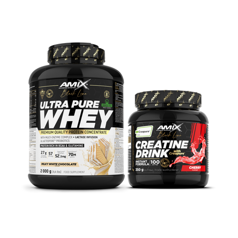 Pack Proteína Ultra Pure Whey + Creatina Creapure Powder Drink - Black Line