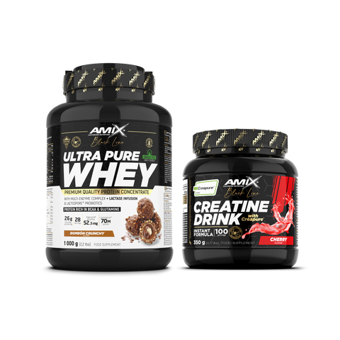 Pack Proteína Ultra Pure Whey + Creatina Creapure Powder Drink - Black Line