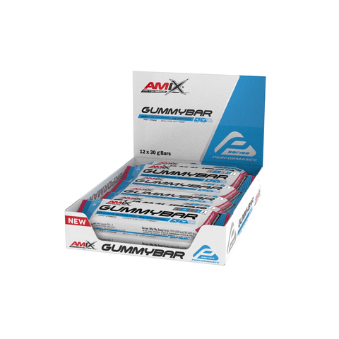 Amix™ Gummy Bar with Caff 12*30 GR Frambuesa