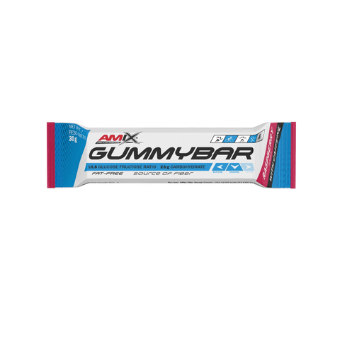 Amix™ Gummy Bar with Caff 30 GR Frambuesa